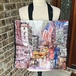 City Streets Water Color Print Giant Bag